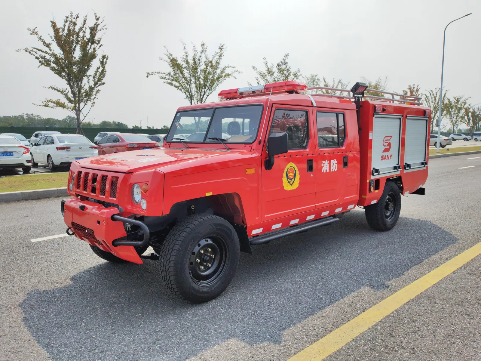 SANY PW02 Water Mist Fire Truck sənaye texnikası