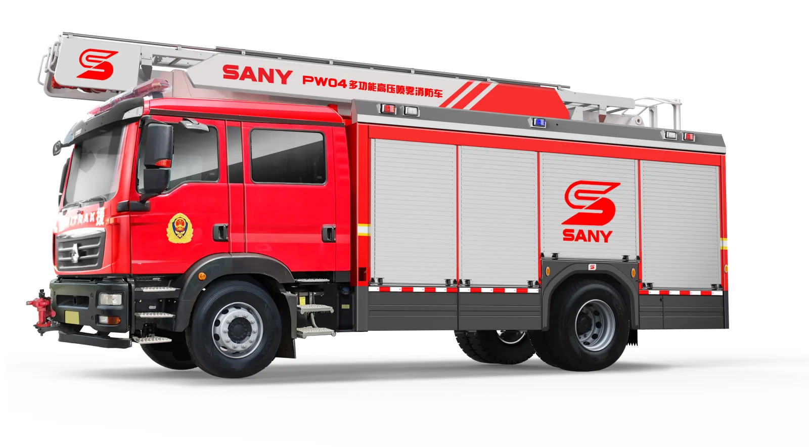 SANY PW04 Water Mist Fire Truck sənaye texnikası