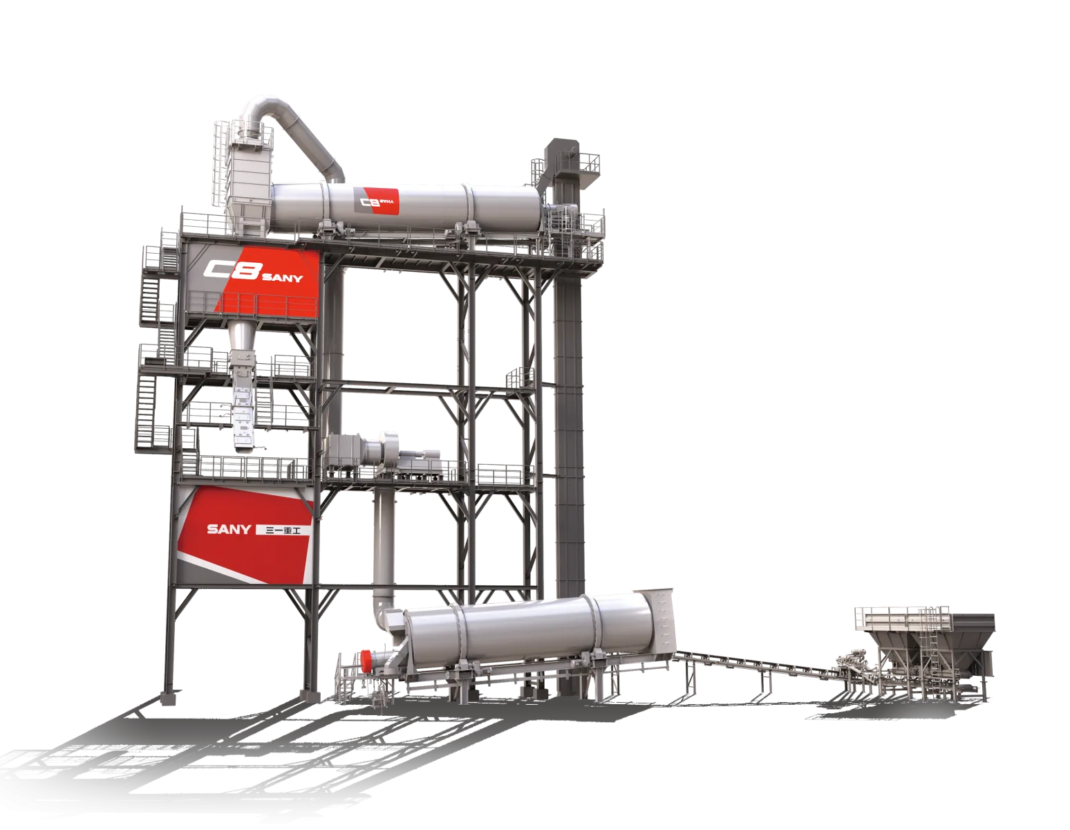 SANY SHR120C8 Asphalt Batching Plant sənaye texnikası